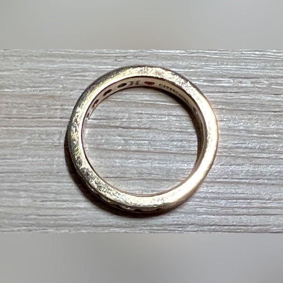 Designer Hidalgo Gold Plated Channel-Set Cubic Zirconia Eternity Band Ring - Picture 3 of 7